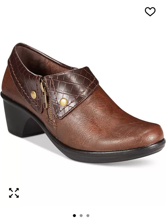 EASY STREET womens comfort wave zip up side 2" heel DARCY size 6 W brown NEW - Picture 3 of 6